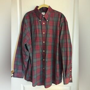 Brooks Brothers Madison XL Men’s Plaid Supima Cotton Non Iron Button Down Shirt